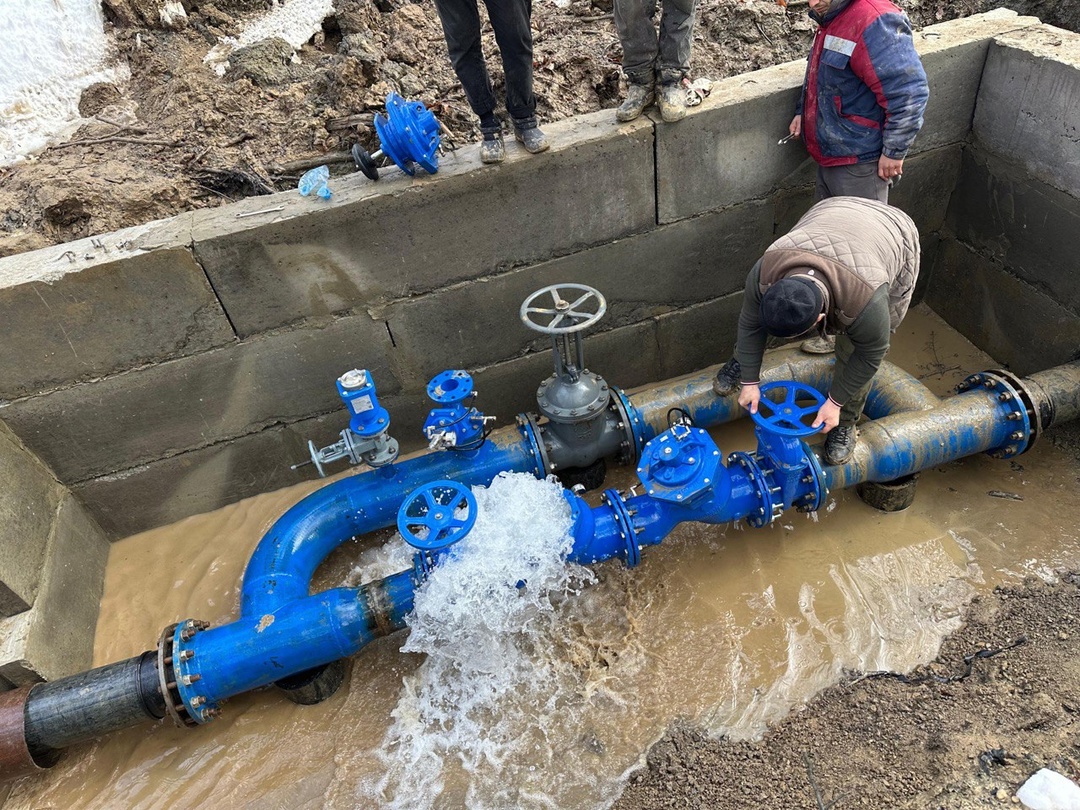 Вода пошла! Резервуары в селах Алмак и Дылым запущены..